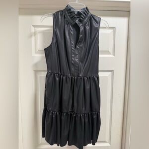 Fate Black Ruffled Leather Detail never worn